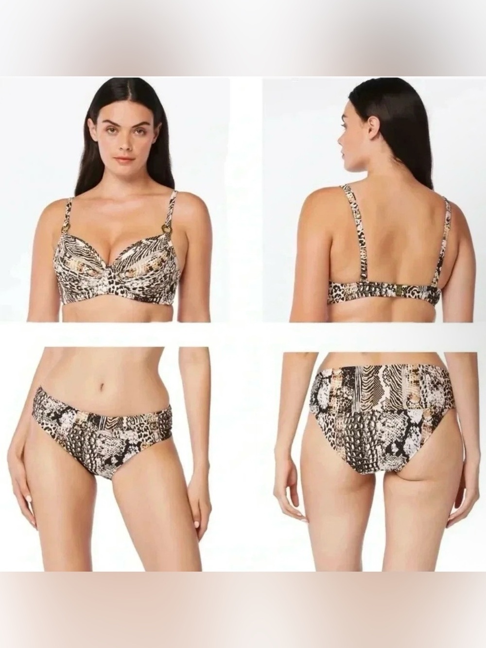 Bleu Rod Beattie Walk On The Wild Side Underwire Top Size 40D Bottom Size 14
